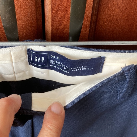 Gap Bi-stretch True Straight Navy Pants Size 8R NWOT - Picture 3 of 4